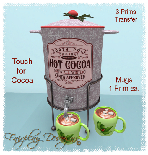 Second Life Marketplace - Christmas Hot Cocoa Dispenser with